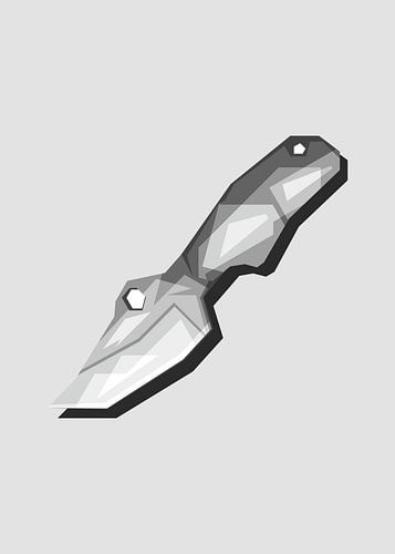 Grijs Mini Mes Popart