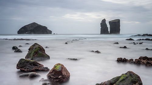 Mosteiros strand met uitzicht over de Atlantische Oceaan