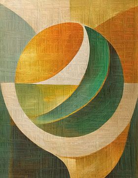 Abstraction Golden Oasis by Gisela- Art for You