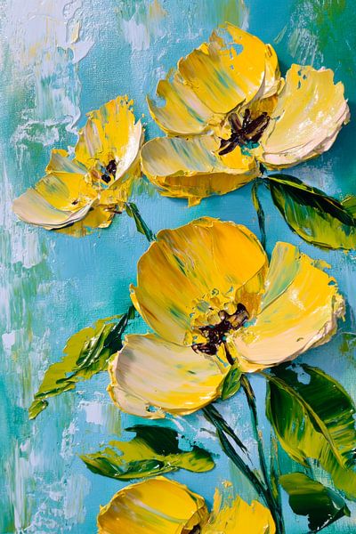 Bright yellow splendour of flowers by Poster Art Shop