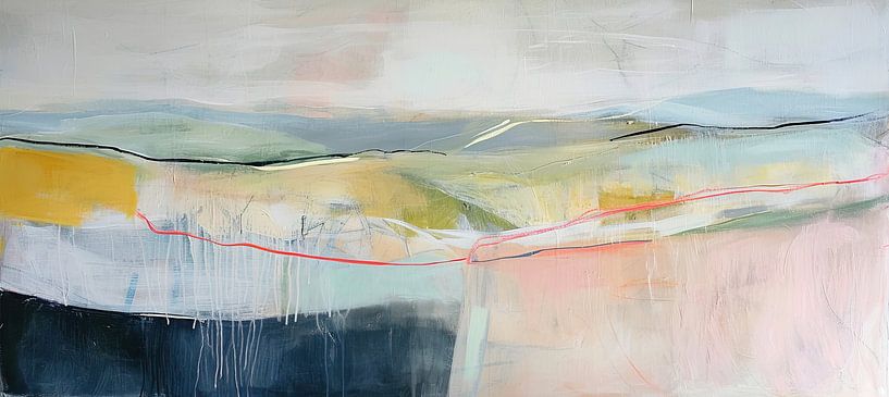 Modern Abstract Landschap van Kunst Kriebels