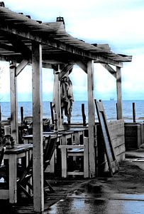 Bild eines Strandpavillons in Scheveningen.
