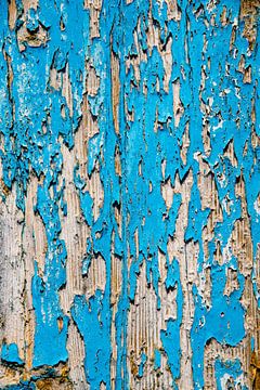 deur met blauwe verf van Jan Fritz