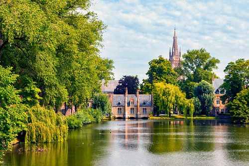 The Minnewater Park in Bruges