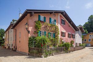 Alte Häuser im Florianiviertel, Altstadt, Bad Reichenhall, Berc