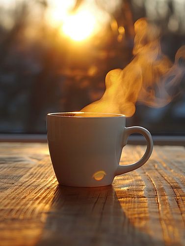 drink a cup of coffee or cappuccino