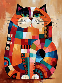 Farbenfroher Katzenausdruck von Imagine