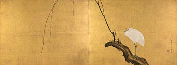 Maruyama Okyo - Héron sur une branche de saule