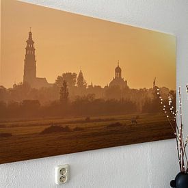 Customer photo: Skyline Middelburg by Gijs Koole, on canvas