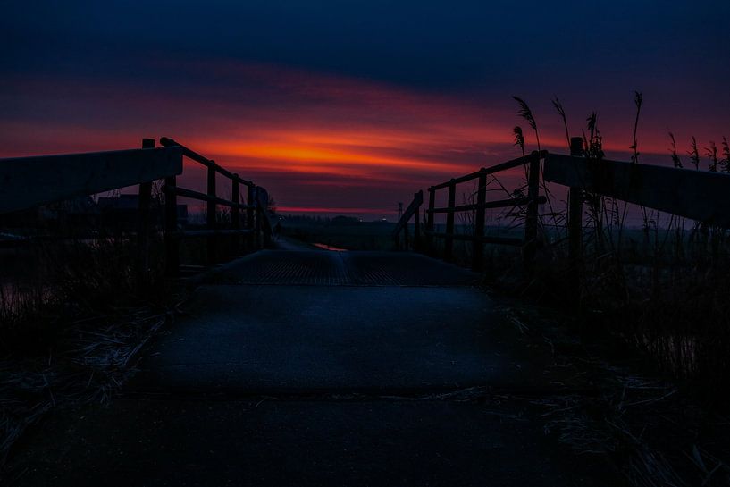 Bridge with sunset by Jeen Arendz
