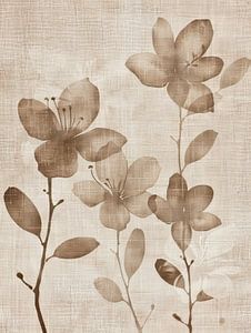 Sepia-Blumenechos