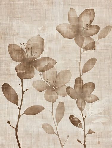 Échos floraux sépia