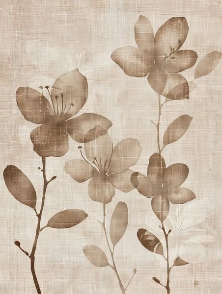 Sepia Floral Echoes by Modern Collection
