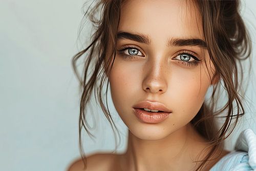 schilderachtig portret fantasie jonge vrouw