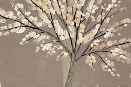 Blossom Tree | Cream | Elegant | Abstract by Art & Soul Creations