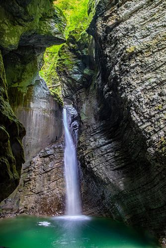 Traumhafter Wasserfall in Slowenien