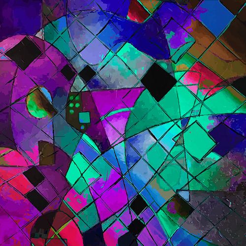 Modern, Abstract Digitaal Kunstwerk  Vormen en Lijnen