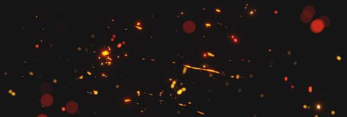 Bokeh-lampen in rode en gele kleurstelling