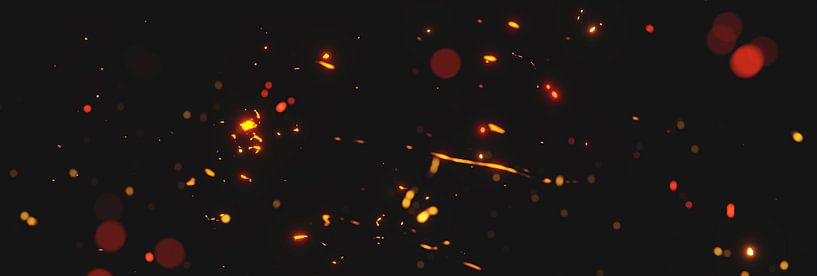 Bokeh lights in red and yellow colouring by Besa Art