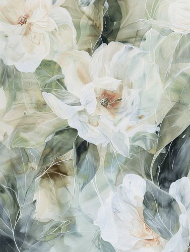 Botanisch abstract in Japandi stijl