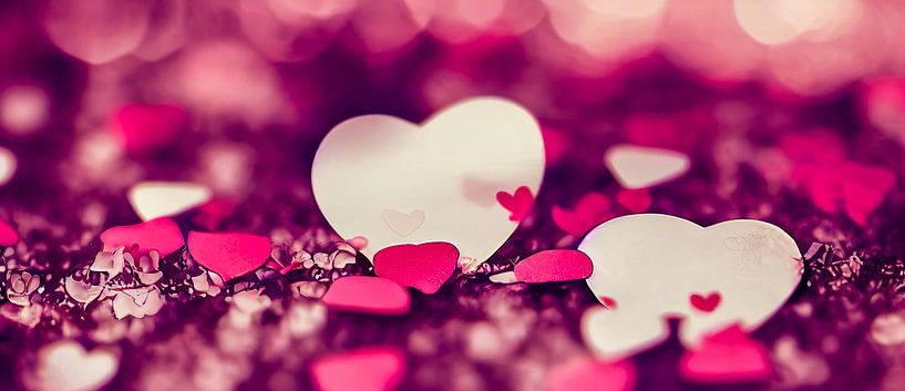 Fond d'écran d'en-tête de la Saint-Valentin Illustration 01 par Animaflora PicsStock