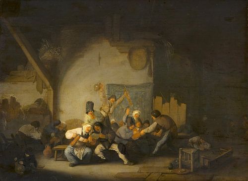 Boeren die Merry, Adriaen van Ostade, vrolijk maken