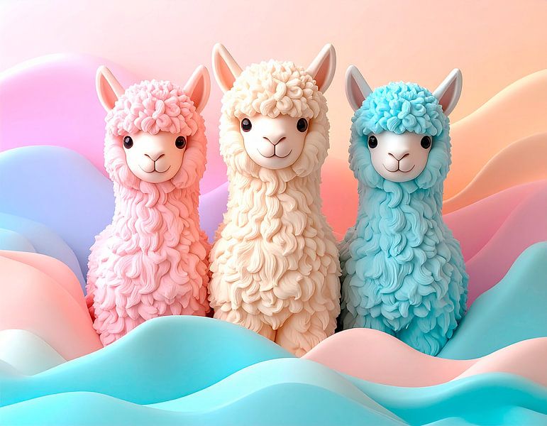 Three happy alpacas... by Ans Bastiaanssen