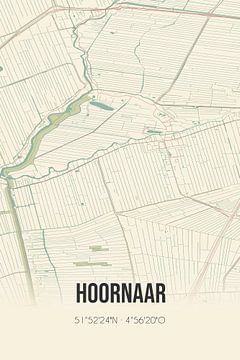 Vintage landkaart van Hoornaar (Zuid-Holland) van MijnStadsPoster