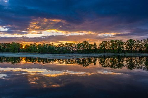 Colourful evening sky