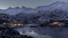 Lights come on and the fjord echoes in the dusk by Exclusive Photos by Erwin Floor
