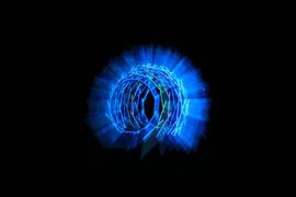 Nest licht kunst blauw