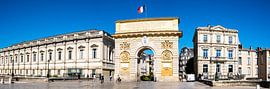 Panorama Porte Du Peyrou en Hof in Montpellier Frankrijk van Dieter Walther