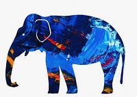 peau d'éléphant bleu