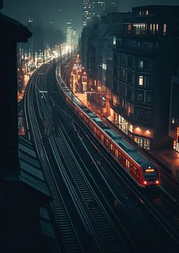 Stad mystiek treinreis van fernlichtsicht