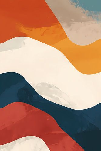 Kleurrijk Abstract compositie met geometrische vormen