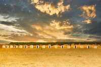 Beach cottages on the coast of Zeeland