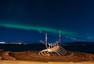 Ship skeleton in Iceland with northern lights by Patrick Groß thumbnail