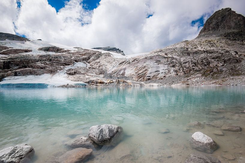 Ice cold mountain lake in Austria by Pieter Bezuijen