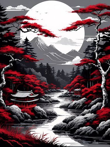 Peinture de paysage asiatique