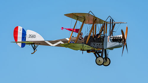 Replica van Royal Aircraft Factory B.E.2f-dubbeldekker.