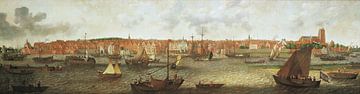 Gezicht op Dordrecht vanuit de monding van de Noord, Adam Willaerts