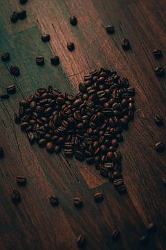 Coffee Beans Heart (Warm Red) by Pim Haring