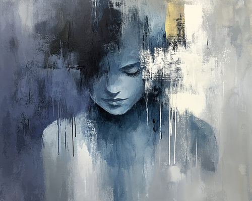 Female portrait | Blue Solitude