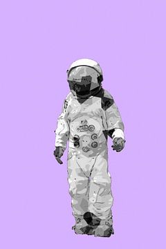 Spaceman AstronOut (paars en wit) van Gig-Pic by Sander van den Berg