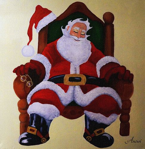 Schlafende Weihnachtsmann