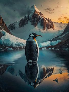 Penguin on ice by haroulita