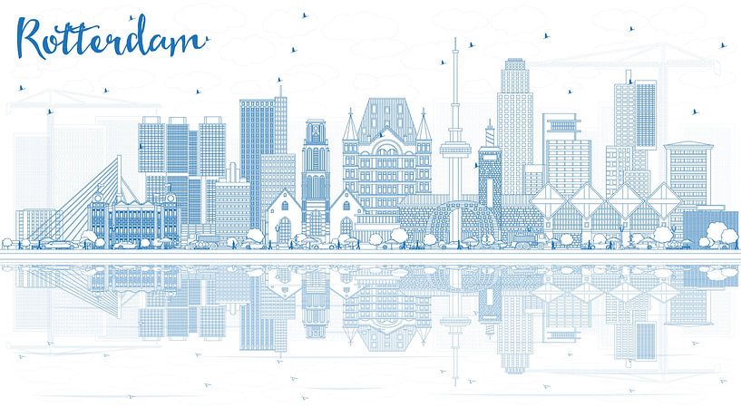 Rotterdam Skyline City van Stef van Campen