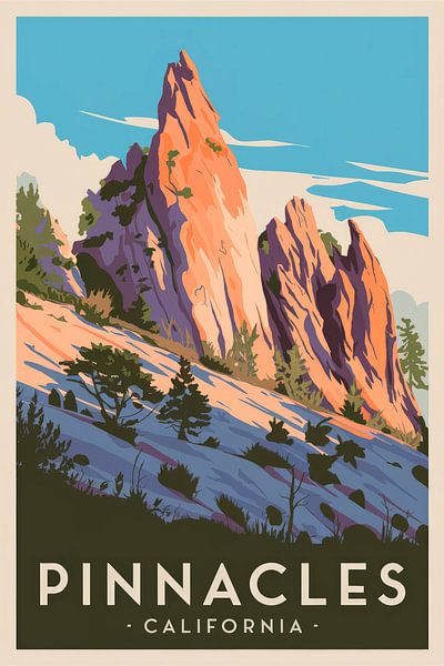 Pinnacles, California by Poster Art Shop