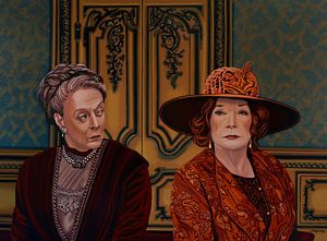 Downton Abbey Schilderij 5 Maggie Smith And Shirley Maclaine van Paul Meijering