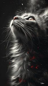 Katze - Katze in Schwarz und Weiß